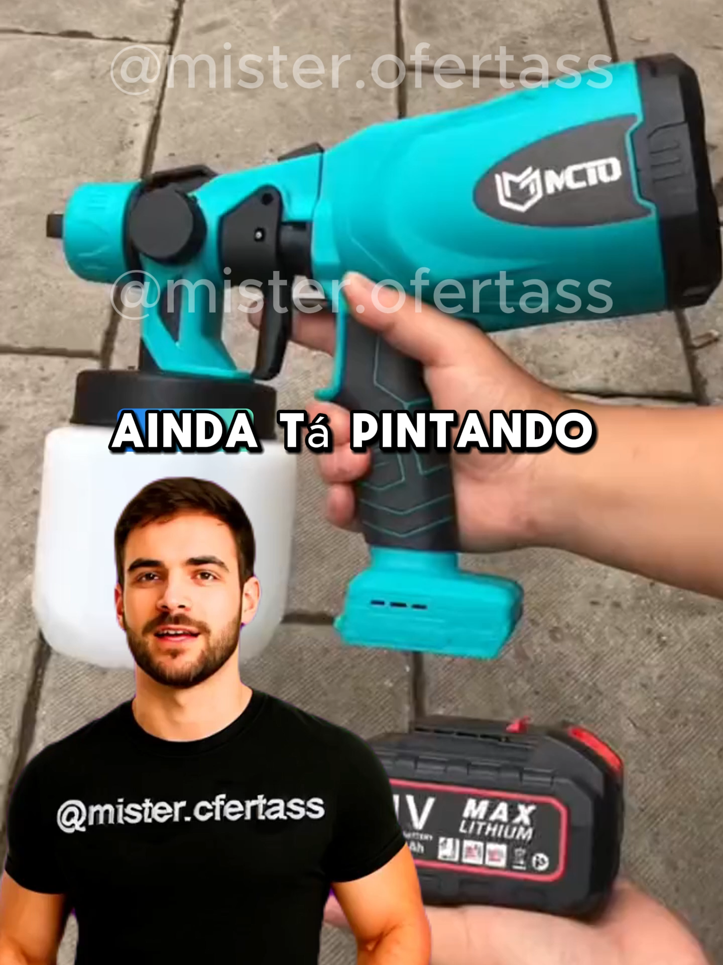 pulverizador de tinta sem fio!! #tinta #semfio #pulverizador #casa #pintura #tiktokshop