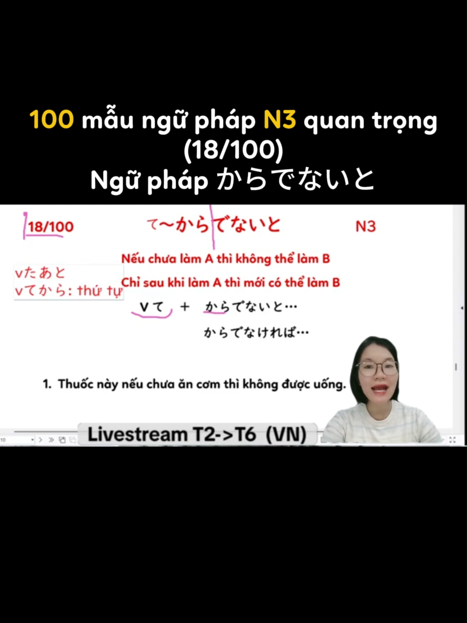 Tổng ôn 100 mẫu ngữ pháp N3 quan trọng cùng Monss, nhất định phải xem video này nếu muốn đỗ JLPT N3 tháng 12/2025 #japanese #japaneselearning #LearnOnTikTok #rikinihongo