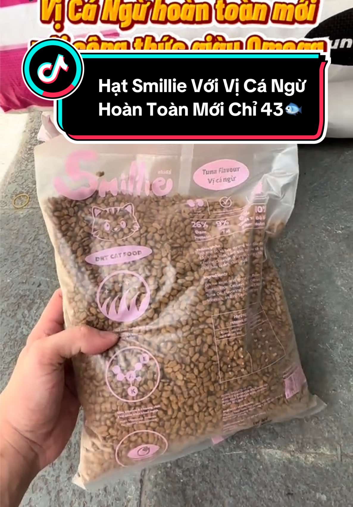 Hạt Smillie Đủ 2 Vị Cá Hồi & Cá Ngừ Chỉ với giá 4x 🥰😽 #bunbopet #smillie #hatchomeo #hatsmillie #cat 