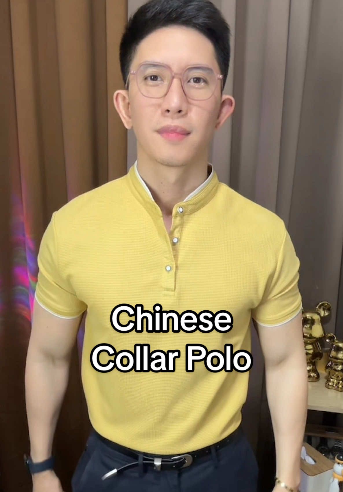 Pangpormang chinese collar polo. #fypシ゚viral #foryoupage #kinwoo 