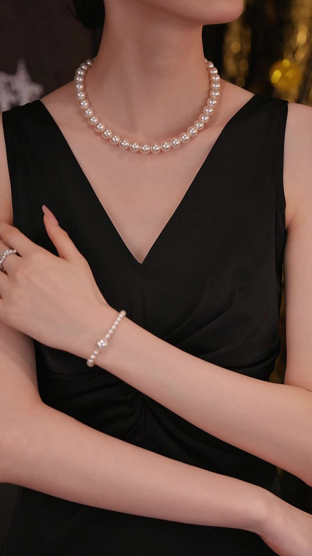 Vòng Cổ Ngọc Trai, Phong Cách Pháp, Dành Cho Nữ, Độc Đáo Và Dễ Phối Đồ Đơn Giản Và Thanh Lịch, Dây Chuyền Xương Đòn Dây Chuyền Áo Len 