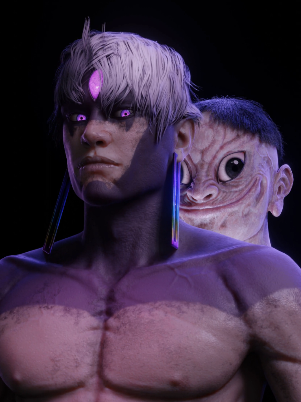 Realistic Dandadan Jiji Evil eye #dandadan #okarun #zbrush #3dartist #blender3d 