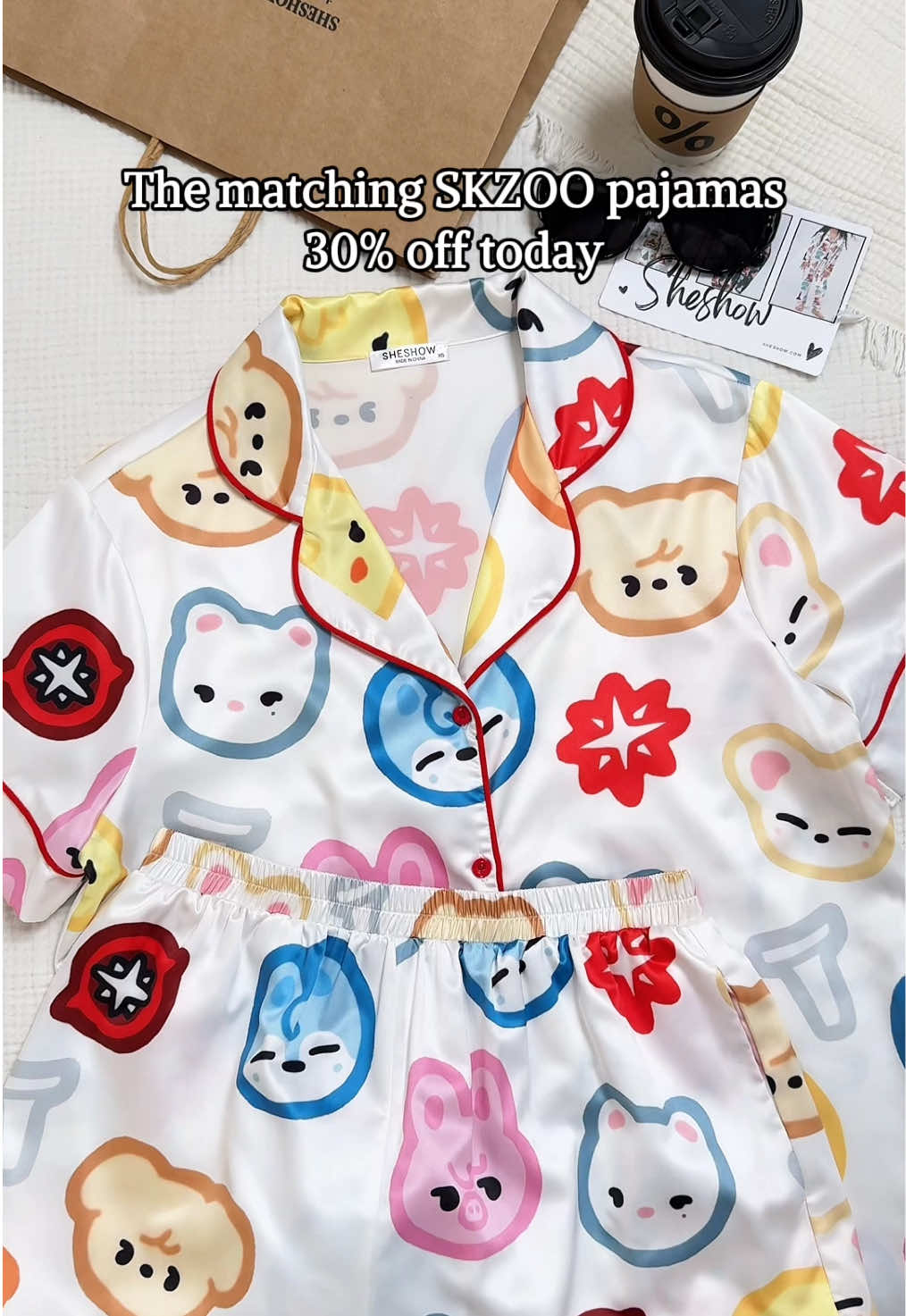 Hey y’all favorite matching pajamas has 30%off today!!! Grab it🥰#straykids #skz #skzoo #tiktokshoplabordaysale #pajamas 