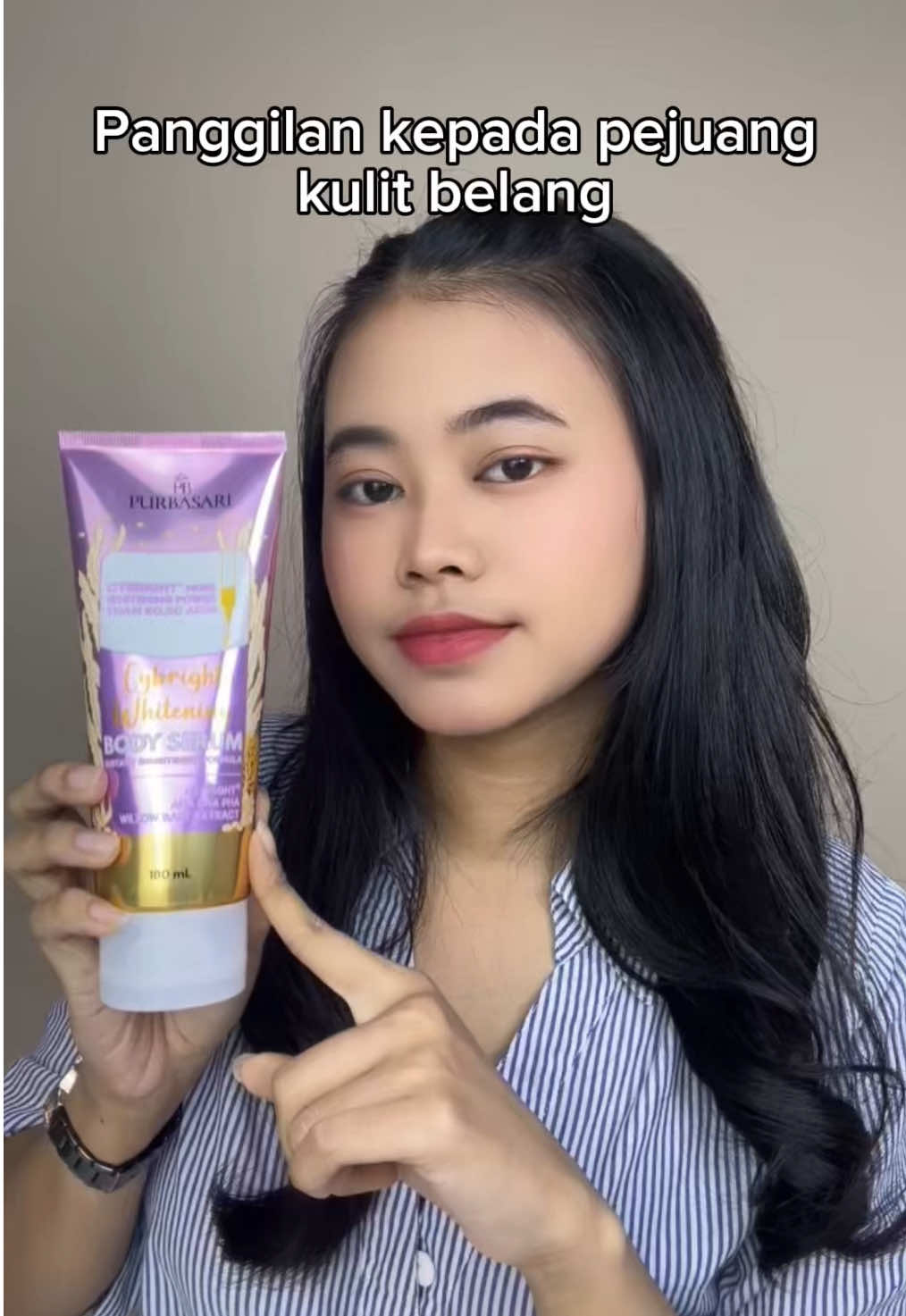 Panggilan kepada pejuang kulit belang, aku punya solusi buat kalian! 🥰🤍 #purbasari #purbasaribodyserum #rekomendasibodycare 