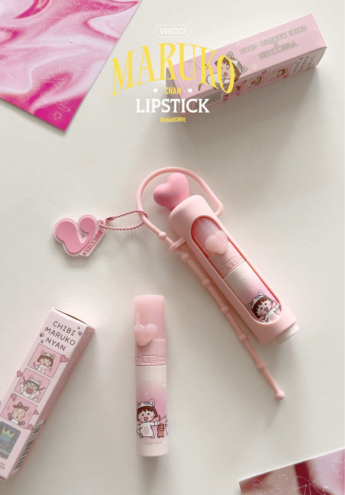 veecci maruko chan lipstick // swatch lipstick asmr #swatch #lipstick #asmr #lips #cosmetics 
