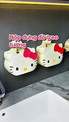 Hộp đựng đồ treo tường Hello Kitty không cần khoan đục #hopdungdotreotuong #hopdungdonhatam #hopdungdodantuong #giadungtienich 