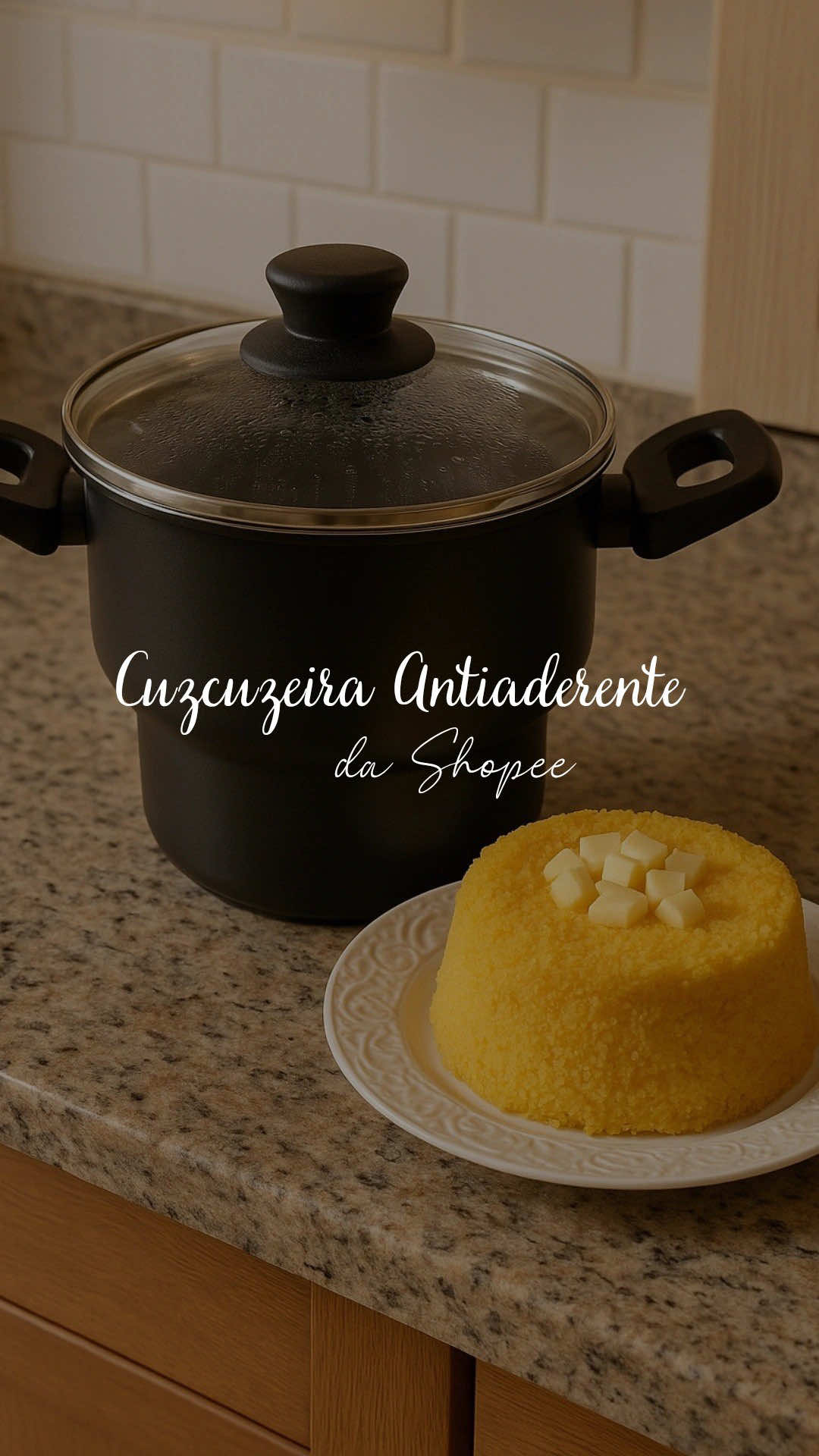 Cuscuzeiro Antiaderente N16 Tampa de Vidro Não Gruda Cuscuz Cuscuzeira Teflon#cuscuzeira #cozinha #shopee @Shopee Brasil 