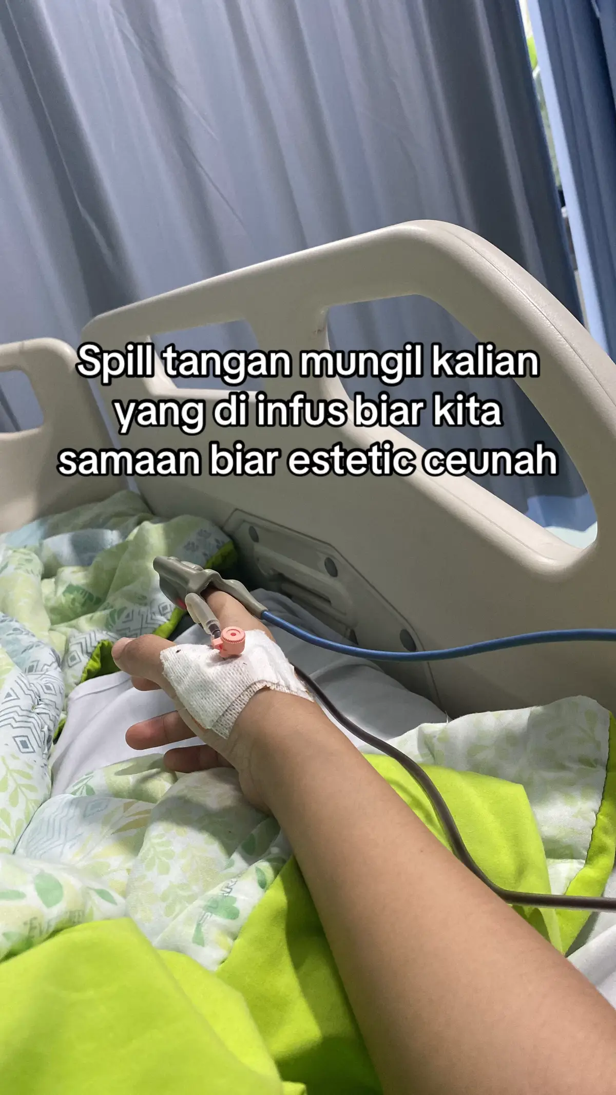 Nikmat bgt yaallah sampe dua tangan kena,harus jarum bayi baru bisa masuk 🙂 #rs #sakit #rsud #infus #fyp #fypage #fypageシ 