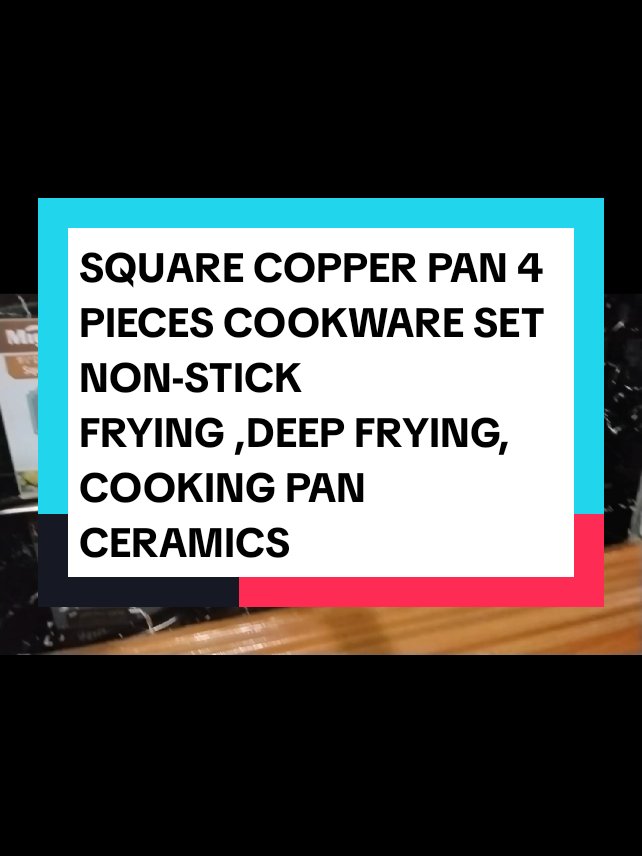 Square copper pan 4 pieces cookware set non -stick frying deep frying cooking pan ceramic glass steel lid#squarecopperpan#4piecescookwaresetnonsticfrying#deepfryingcookingpanceramics #nonstickpan #copperpan 