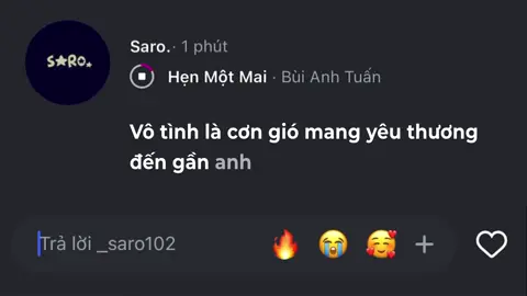 Vô tình là cơn gió mang yêu thương đến gần anh #_saro102 #lyrics #nhachaymoingay #xuhuong 