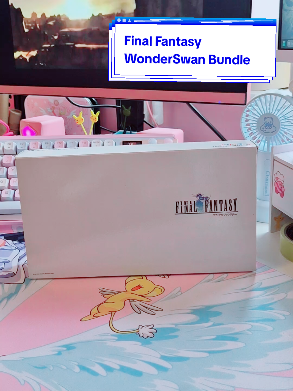 I'd been wanting a WonderSwan for AGES and finally added this special Final Fantasy edition to my collection a couple of months back 💖 #Gaming #FinalFantasy #Nostalgia #RPG #JRPG 