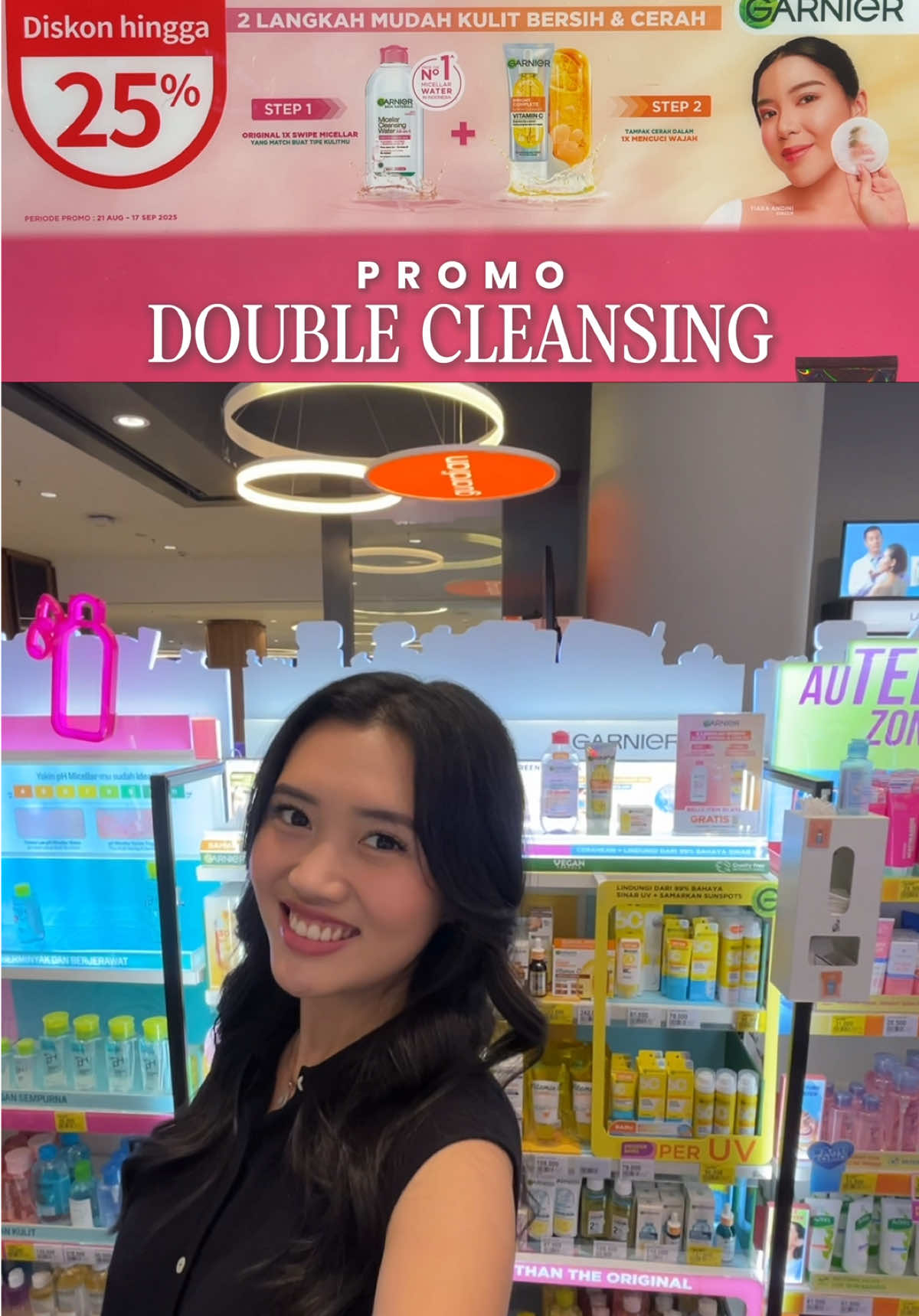 promo super best deal from @Garnier Indonesia only at @Guardian Indonesia 👀🧡 #GARNIERMicellarWater #Original1XSwipeMicellar #GarnierCleanserSecerahSerum #Skin