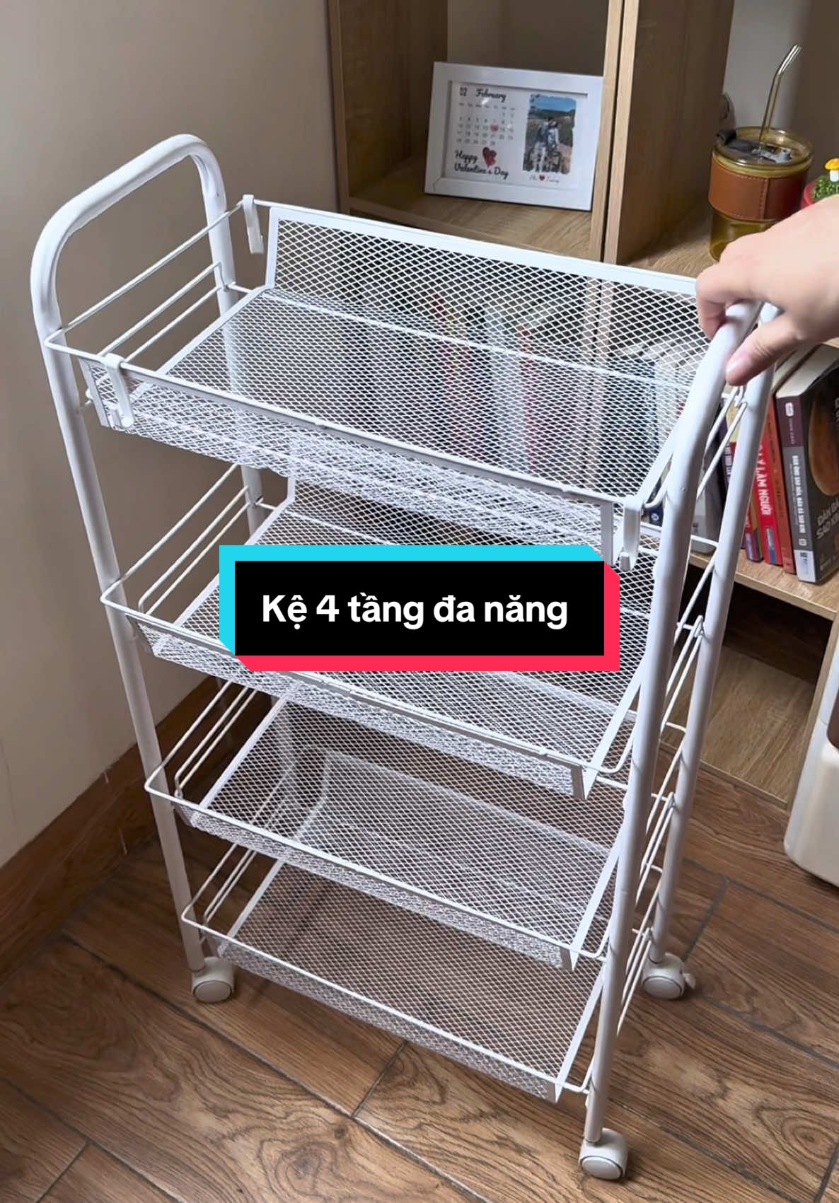 Kệ 4 tầng đa năng di chuyển cho đứa lười nhưng thích gọn gàng như tui #homedecor #kedanang4tang 