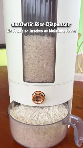 Aesthetic Rice Dispenser 5k/10kg  ✅Easy to Use and Very Hygienic  ✅Includes a Rice Measuring Bucket for Easy Measuring  ✅Built in Insect Repellent Box  ✅Built in Date Keeper for Easier Rice Management #ricedispenser #aestheticricedispenser #ricestorage #dispenser #fyp 