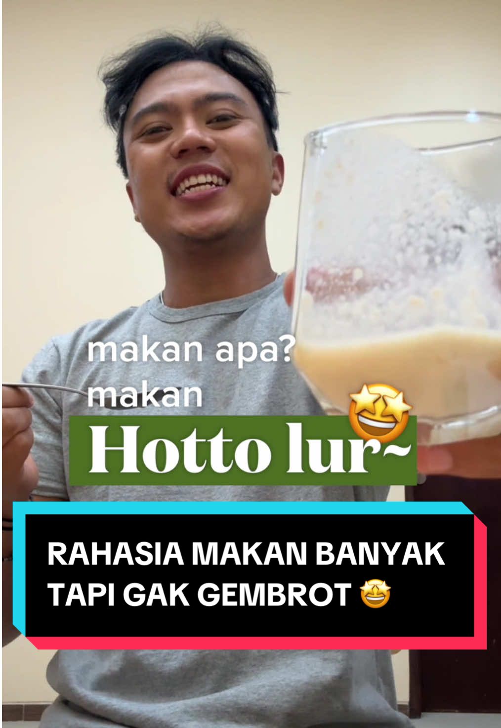 Hotto mame + ngegym = PERFECT COMBO 🔥 buat kamu yg mau bentuk badan kayak @Aa’ Juju 😉 #diet #bulking #proteinsnack #secangkirhotto 