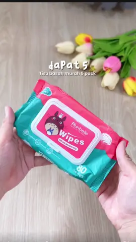 Tisu basah bayi murah dapat 5 pack👼 #tisubasah #tisubasah5paket #tisubasahrunbeilewipes #tisubasah15ribudapat5 #tisubasahmurah 