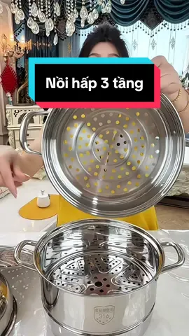 Nồi hấp inox 3 tầng #noitro #nauan #congnhan #mẹ 
