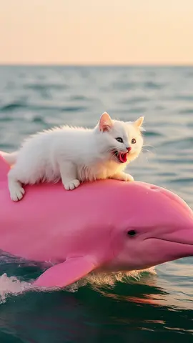 Kitten saved dolphin life #aicatstory #aicat #catai #catstory 