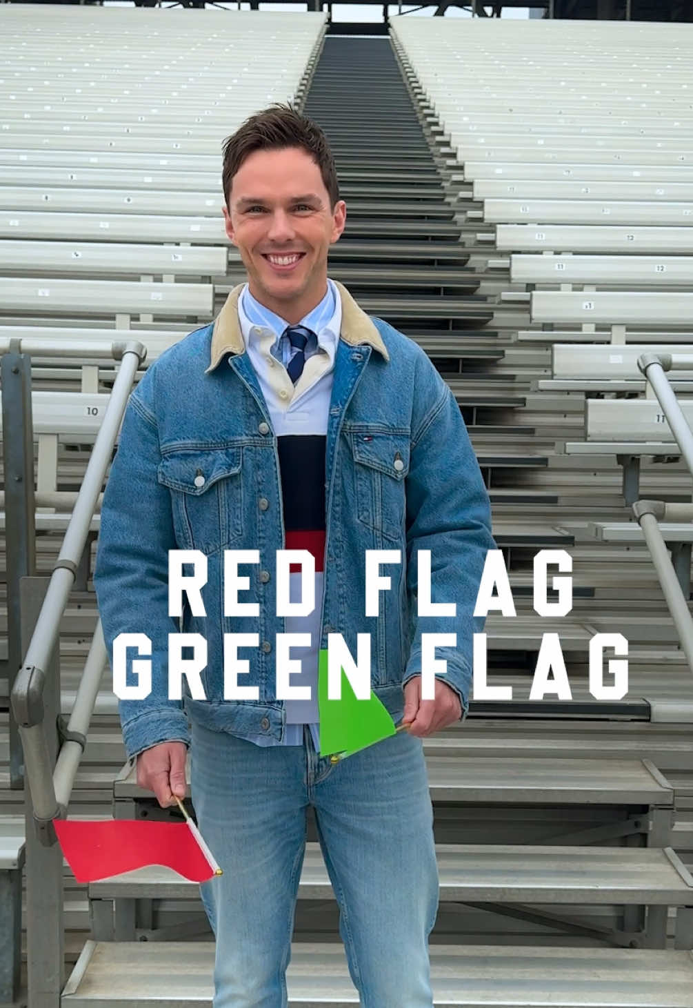 our very own green flag, Nicholas Hoult #nicholashoult #tommyhilfiger #greenflag #redflag 