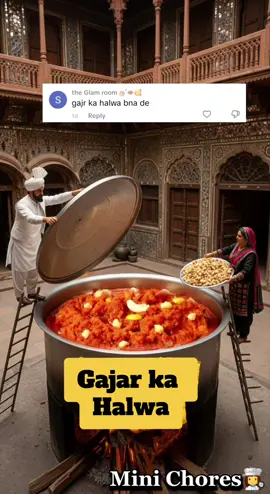 Yummy gajar ka halwa, Perfect for festivals, winters, or anytime you crave a sweet indulgence! #foryoupage❤️❤️ #fyp #halwa #miniature #viral 