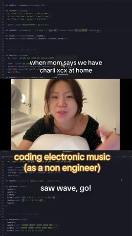 vibe coding songs from code 💻360 by @Charli XCX 👩🏻‍💻 just girly things #brat #livecoding #algorave @Hudson Mohawke @A. G. Cook @Apple Music 