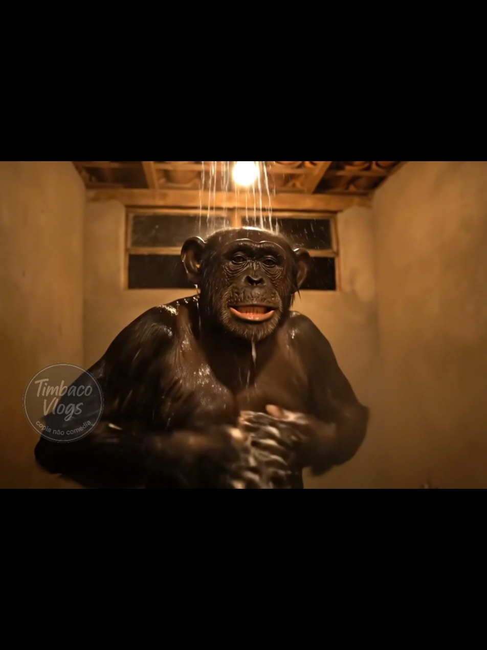 Timbaco comendo comida suspeita parte 8. #veo3 #ia #inteligenciaartificial #chimpanzé 