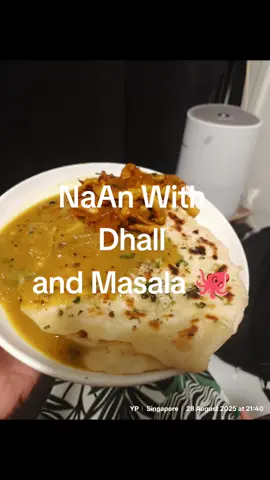 what I eat With My Naan  #naan #masalasquid #dhall 