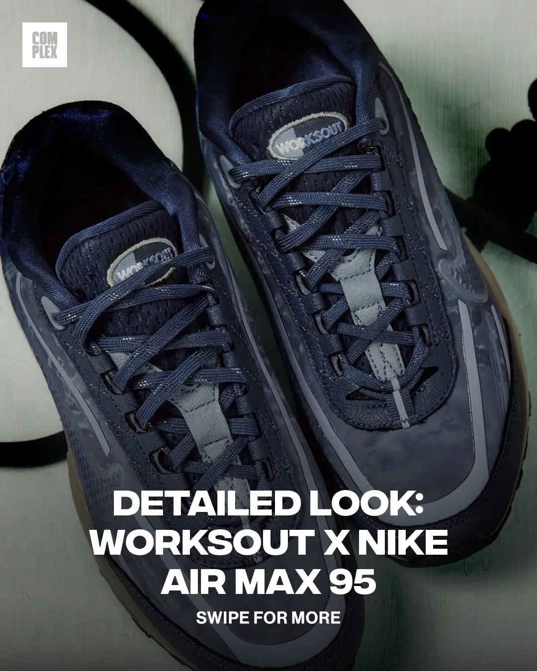 Here’s a closer look at the upcoming Worksout x Air Max 95. There is not official launch date yet, but are you copping?