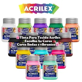 🛍️✨Kit 12 Unidades Tinta Para Tecido Acrilex Escolha As Cores São mais de 50 cores disponíveis lindas e vibrantes #acrilex #tintasacrilex #VitrineVipDaJanira 