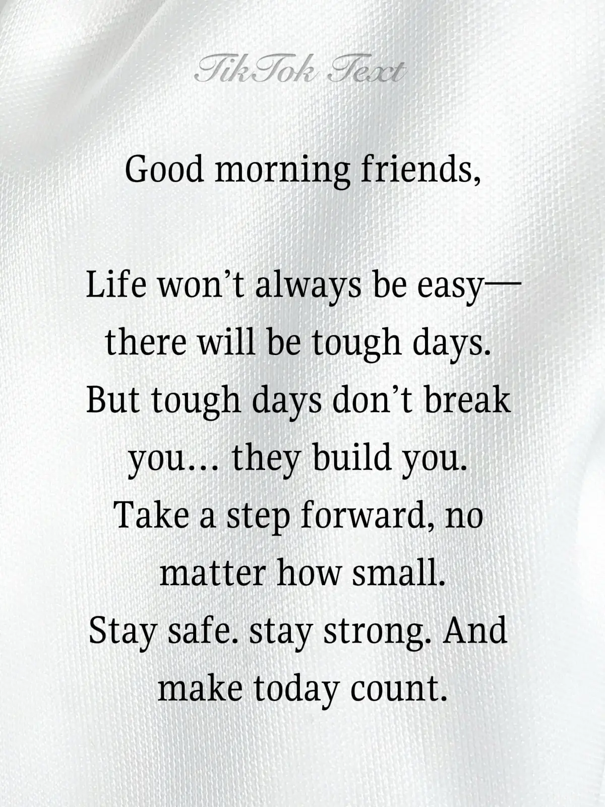 Sorry, I woke up this morning with no voice—but I still had to share this message. Life isn’t always easy. There are going to be tough days, days that test your patience, your strength, and your will to keep going. But here’s the truth: those days don’t break you—they shape you. Every challenge you face adds to your resilience. Every step you take, no matter how small, builds strength you’ll carry into tomorrow. So if today feels heavy, don’t count yourself out. Keep moving, even if it’s just one step at a time. You’ve overcome harder things before, and you’ll overcome what’s in front of you now. Stay safe. Stay strong. And remember—you’ve got what it takes to make today count. 💪 ⸻ #MorningMotivation #KeepGoing #StayStrong #DailyInspiration #PositiveVibes