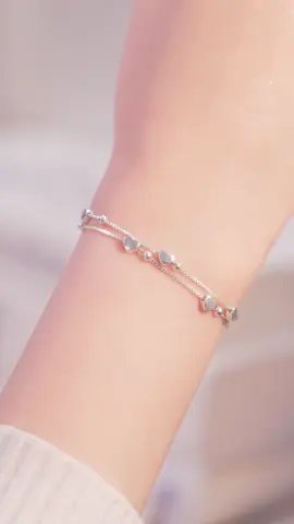 LT0113 – Lắc tay sợi kép tim xinh xắn tinh tế, mix đi làm đi chơi đều hợp 🌟 #daychuyenbactlee #lactaybactlee #trangsuc #khuyentaibactlee #tleejewelry 