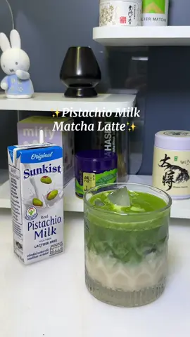 Sunkist Pistachio Milk Matcha Latte - overall a 4/10 i dont like how grassy the matcha is, and the milk itself and doesn’t suit with the grassy matcha😂  - #pistachiomilk #pistachiomatcha #matchaexperiment #matchalatte 