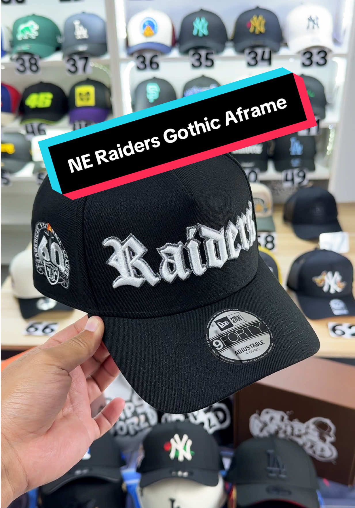 New Era Raiders Gothic 60th Anniv Aframe Snapback