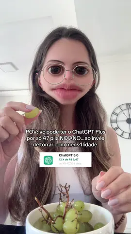 E nem é meme!! Eu fiz e amo 🤣 #assinatura #estudantes #chatgpt #chatgptplus #chatgpt5 