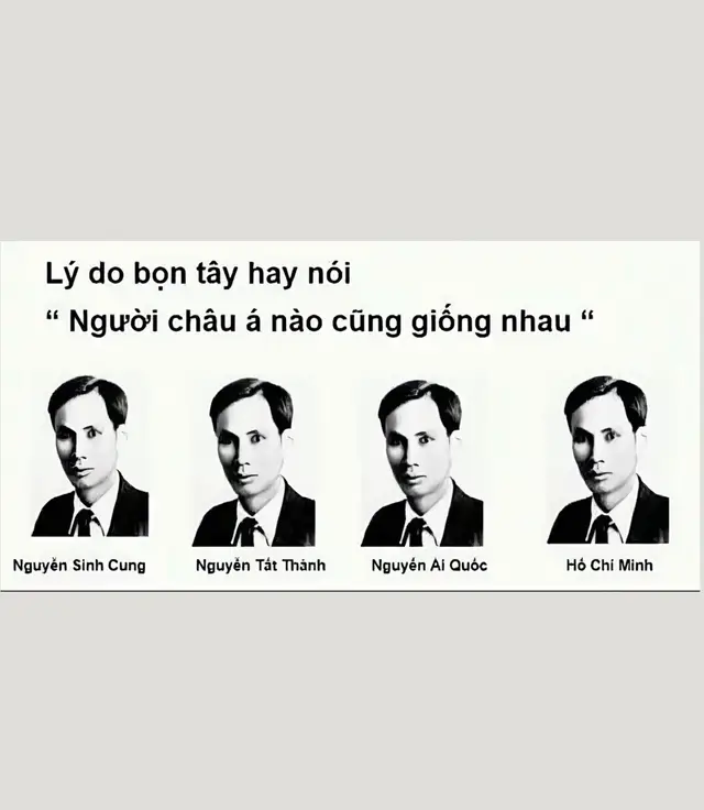 “Người châu Á ông nào cũng giống nhau nhỉ?” 😁#vietnam #lichsuvietnam #hochiminh #BacHo #xuhuong 