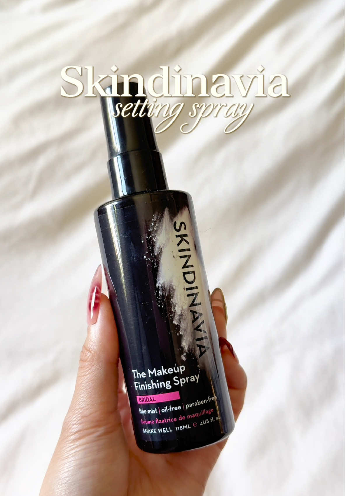 Testing out @SKINDINAVIA’s setting spray and it’s SO good!! 😱🤍 (they made the UD all nighter setting spray!)  #skindinaviasettingspray #skindinavia #settingspray #makeupreview #waterproofmakeup  