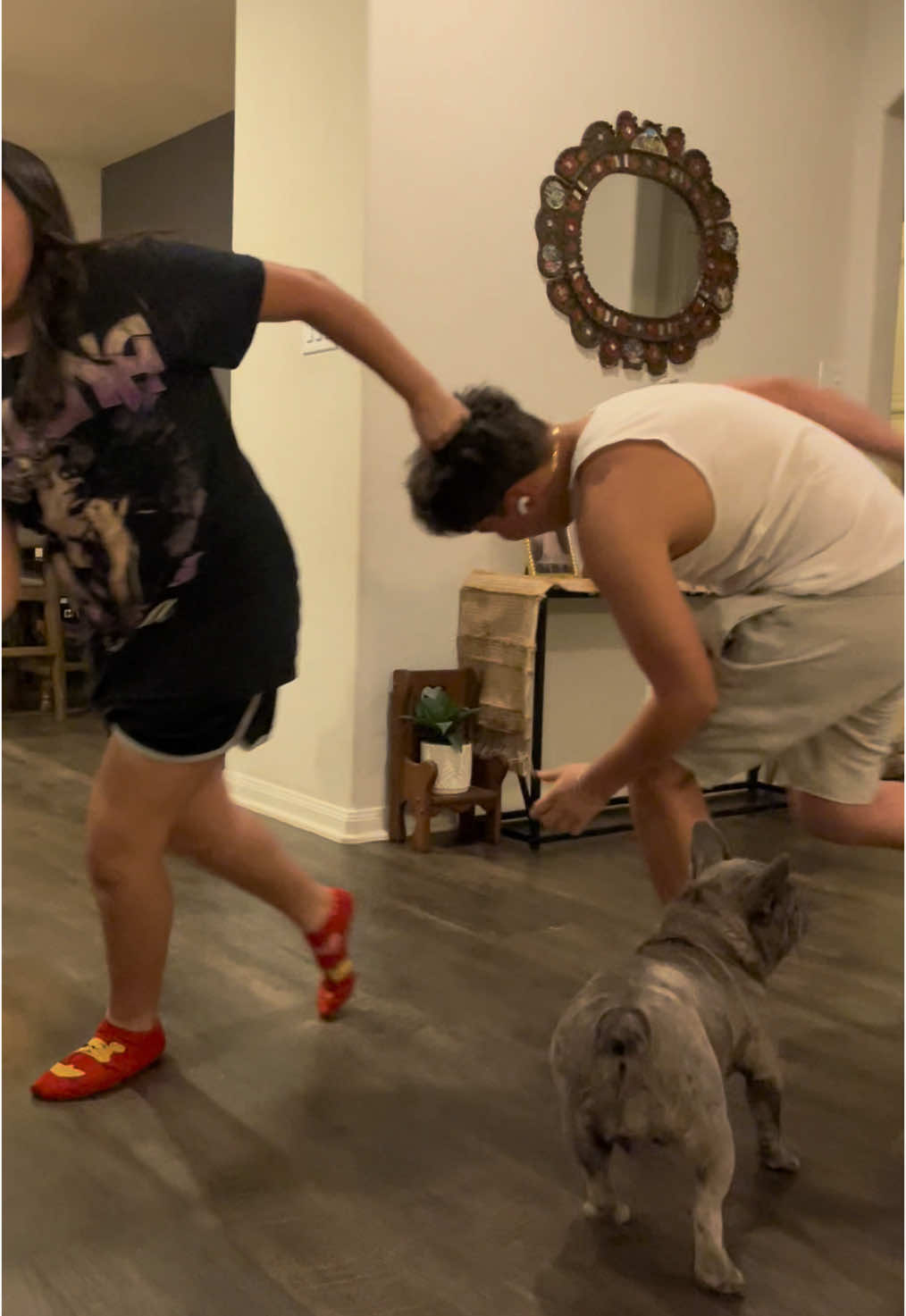 When teaching his sister how to fight goes wrong 🤣🤣 #Siblings #sister #brother #brotherandsister #playfight #littlesister #bigbrother 