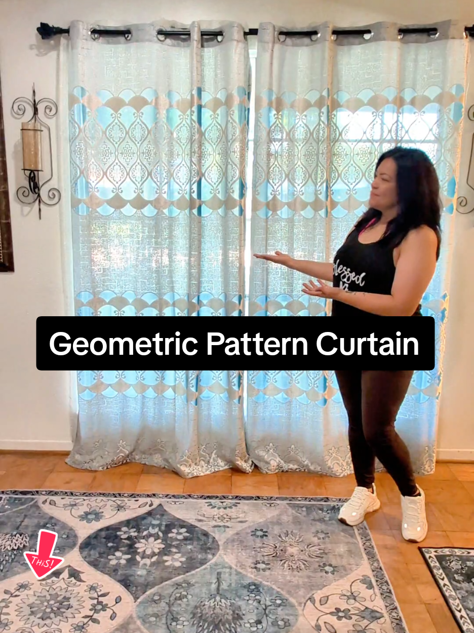 Geometric Pattern Curtain, 1 Panel Modern Simple Window Curtain, Home Decorative Curtain for Living Room, Balcony, Bedroom, Restaurant, Home Decoration Curtain  #tiktokshop #tiktokshoplaborddaysale   #feelingirlfeelsoft #tiktokshocreatorpick #homedecor  
