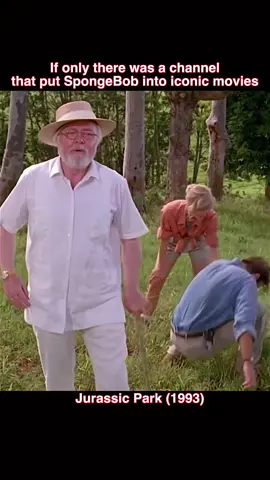 Jurassic Park gets some new visitors 🧽🦖 #spongebob #jurassicpark #patrickstar #moviememes  #Spongebobmemes 