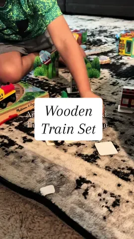 Sometimes we need to not look at the mess, but look at the play #kids #kidstoys #traintoy #woodentoy 