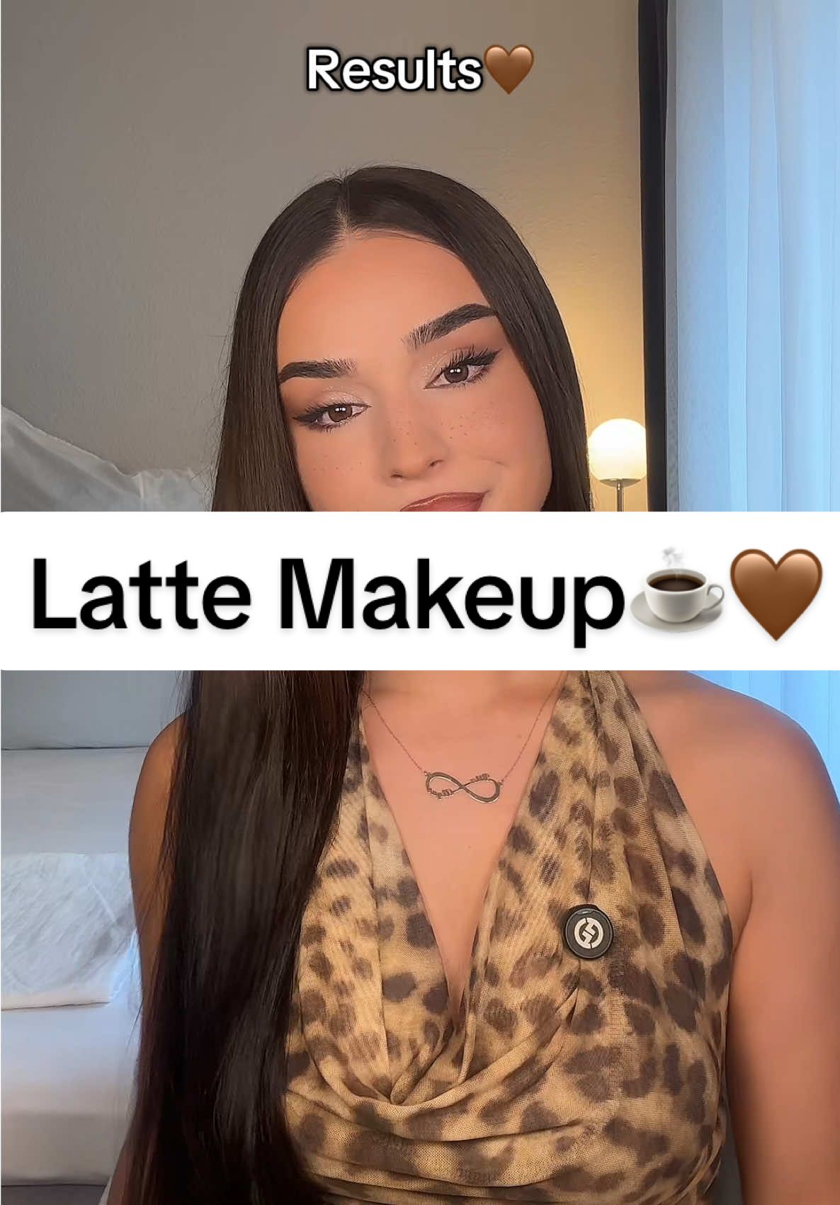 Latte makeup☕️🤎 #lattemakeup #latte 