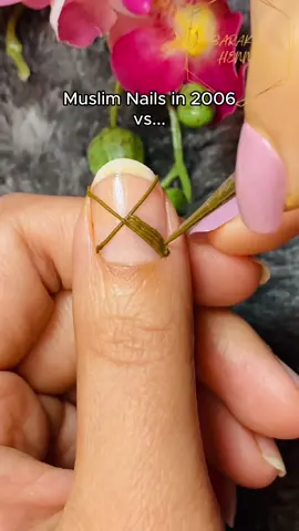 Muslim nails in 2006👀#nails #muslim #henna #pressonnails #nailart 