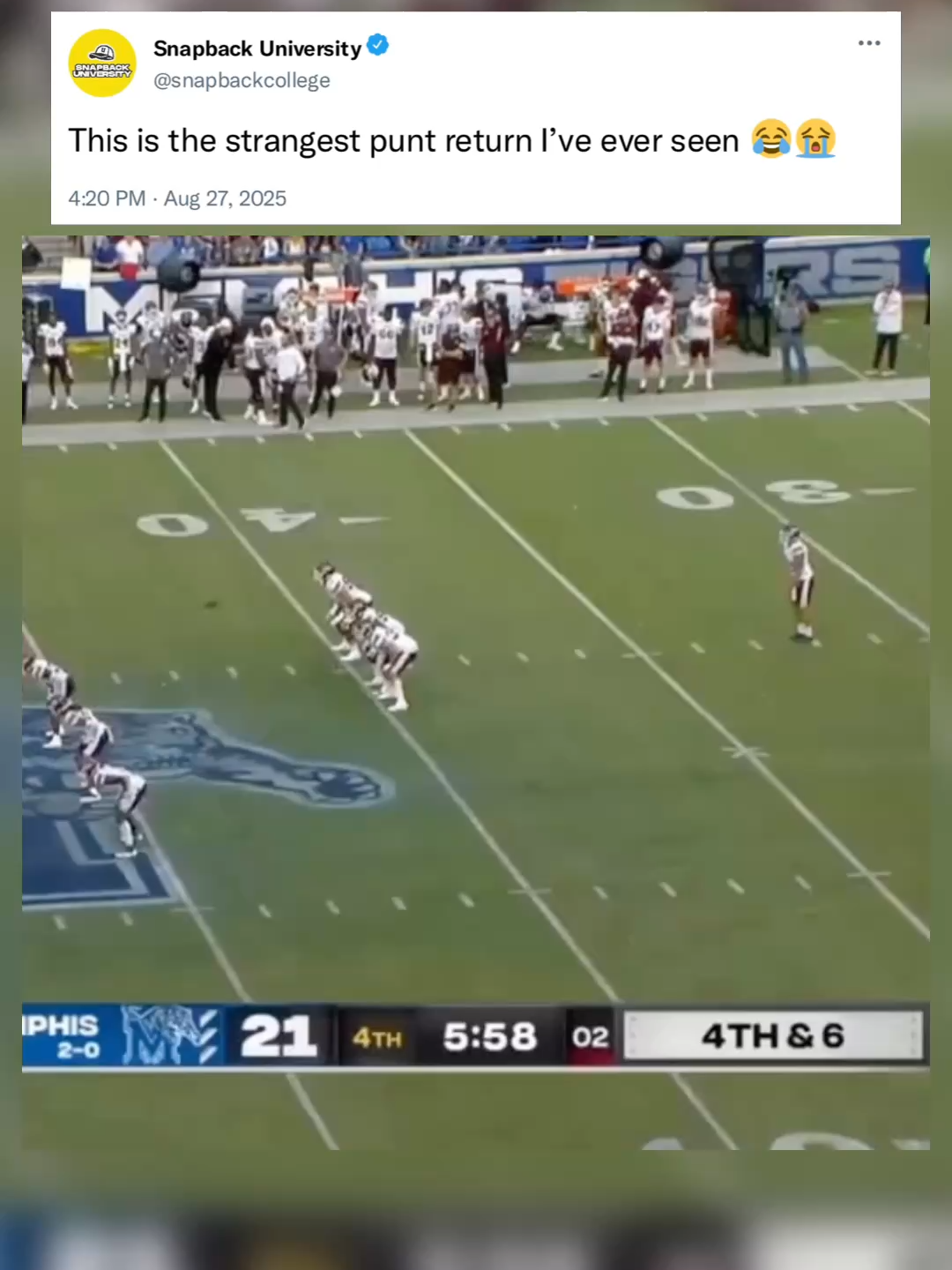 Bro saw an opportunity and took it 😂🔥 #cfb #college #football #collegefootball #cfbplayoff #puntreturn #funny #fyp #explore