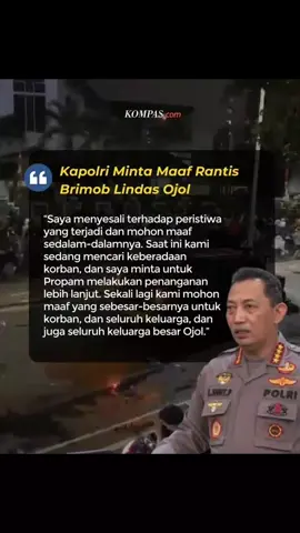 Hanya bisa meminta maaf 😡 Bagaimana dengan keluarga korban, anak-istri dari driver Ojol yang mati itu?? #Copot #Kapolri #fyp #Polisi #LindasOjol 