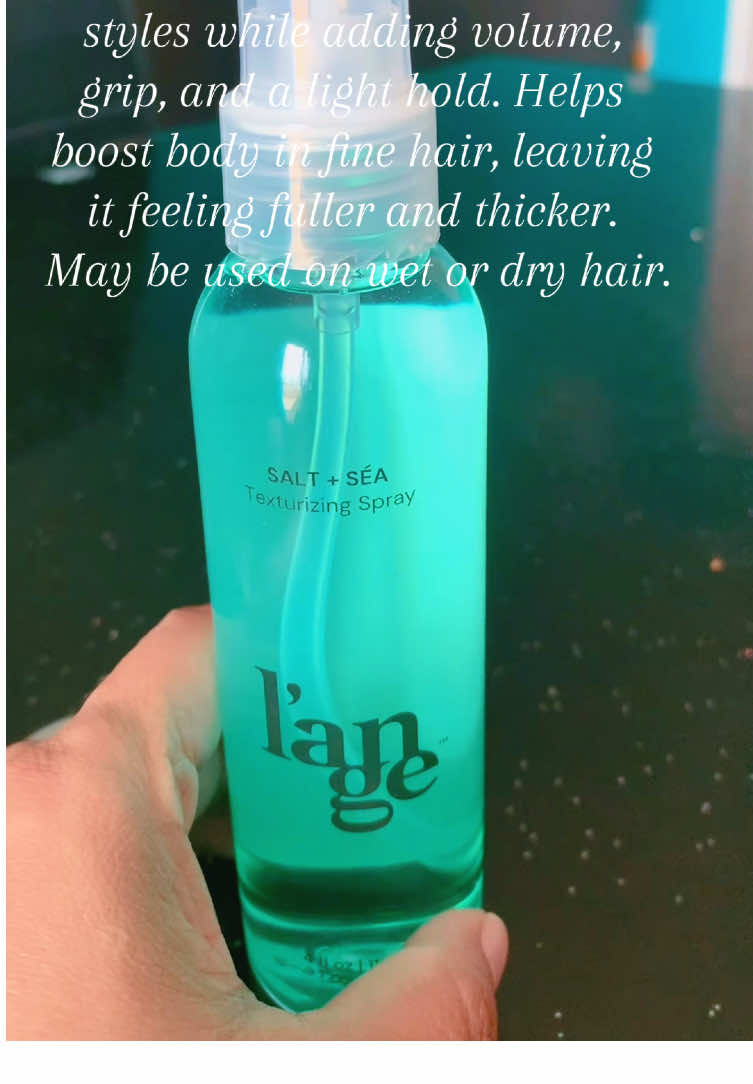Salt + Séa Texturizing Spray creates beachy, windswept styles while adding volume, grip, and a light hold. Helps boost body in fine hair, leaving it feeling fuller and thicker. May be used on wet or dry hair.#labordaysales  #tiktokshop 