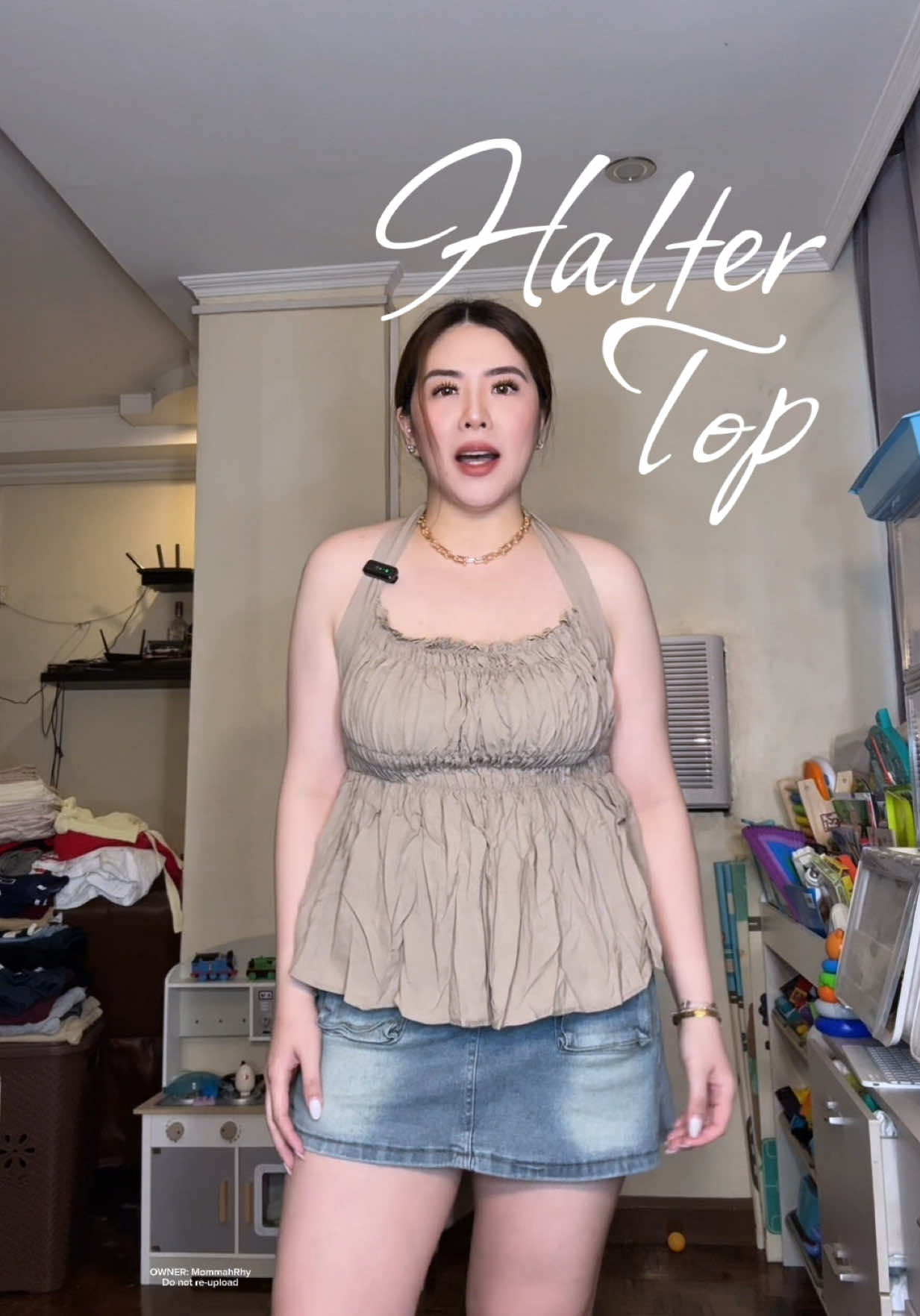 Honggondoooo! Halter toppp na pwede for plussize! 💖 try mo nrin! 🙌🏻  #toprecomendation #haltertop #OOTD #tiktokshopstyleuniversity #mommahrhyfinds 