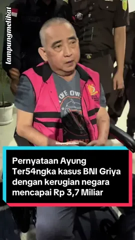 Ini pernyataan tersangka Ayung kasus tipikor mencapai Rp 3,7 miliar #lampungmelihat #viral #fyp #kios @Kejaksaan.RI @KejaksaanTinggiLampung 