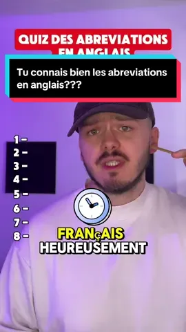 Est-ce que tu connais les abréviations anglaise les plus courantes ? Vous aviez aimé reviser dans la partie 1 donc deuxieme partie ! #anglais 