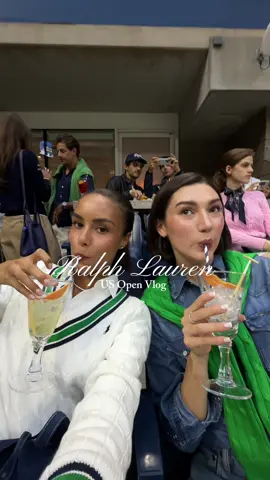 Attending the US Open with @Ralph Lauren at their gorgeous Polo Bar inspired suite – so fun watching Novak Djokovic play #usopen2025 #tennisoutfit #preppyaesthetic 