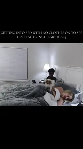 GETTING INTO BED WITH NO CLOTHES ON TO SEE HIS REACTION! -HILARIOUS--3
